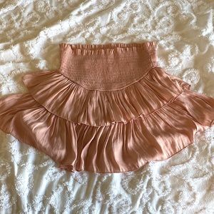 Salmon/Pink ruffled skort